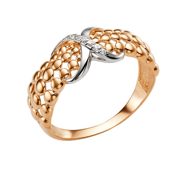 Кольцо, золото, фианит, 006931-1102